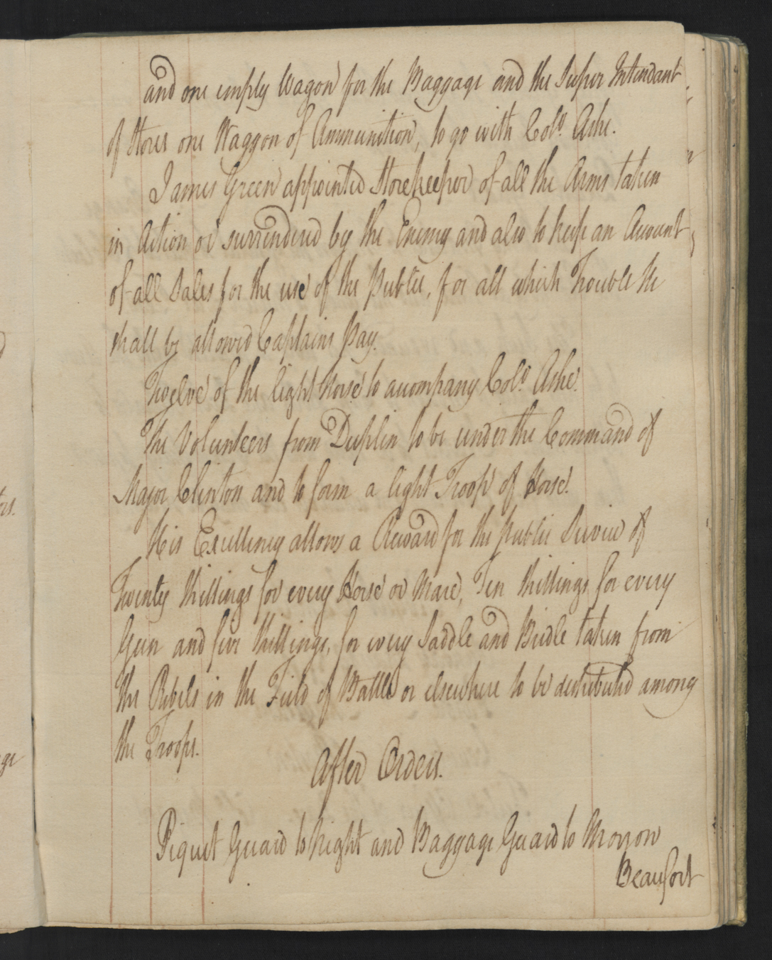 Order from William Tryon to the Militia of North Carolina Raised to March Against the Regulators, 18 May 1771, page 2.