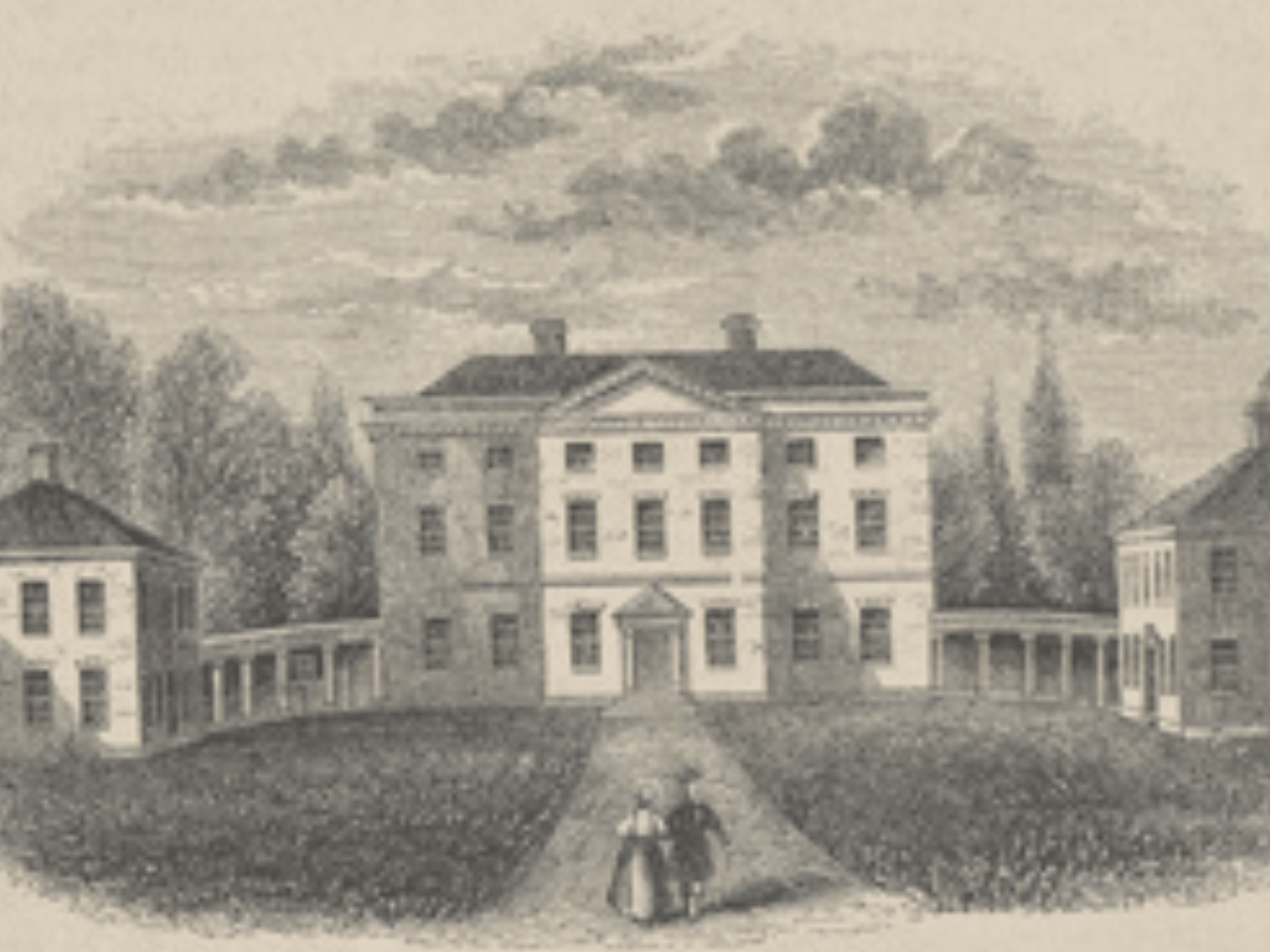 A print of Tryon Palace. 