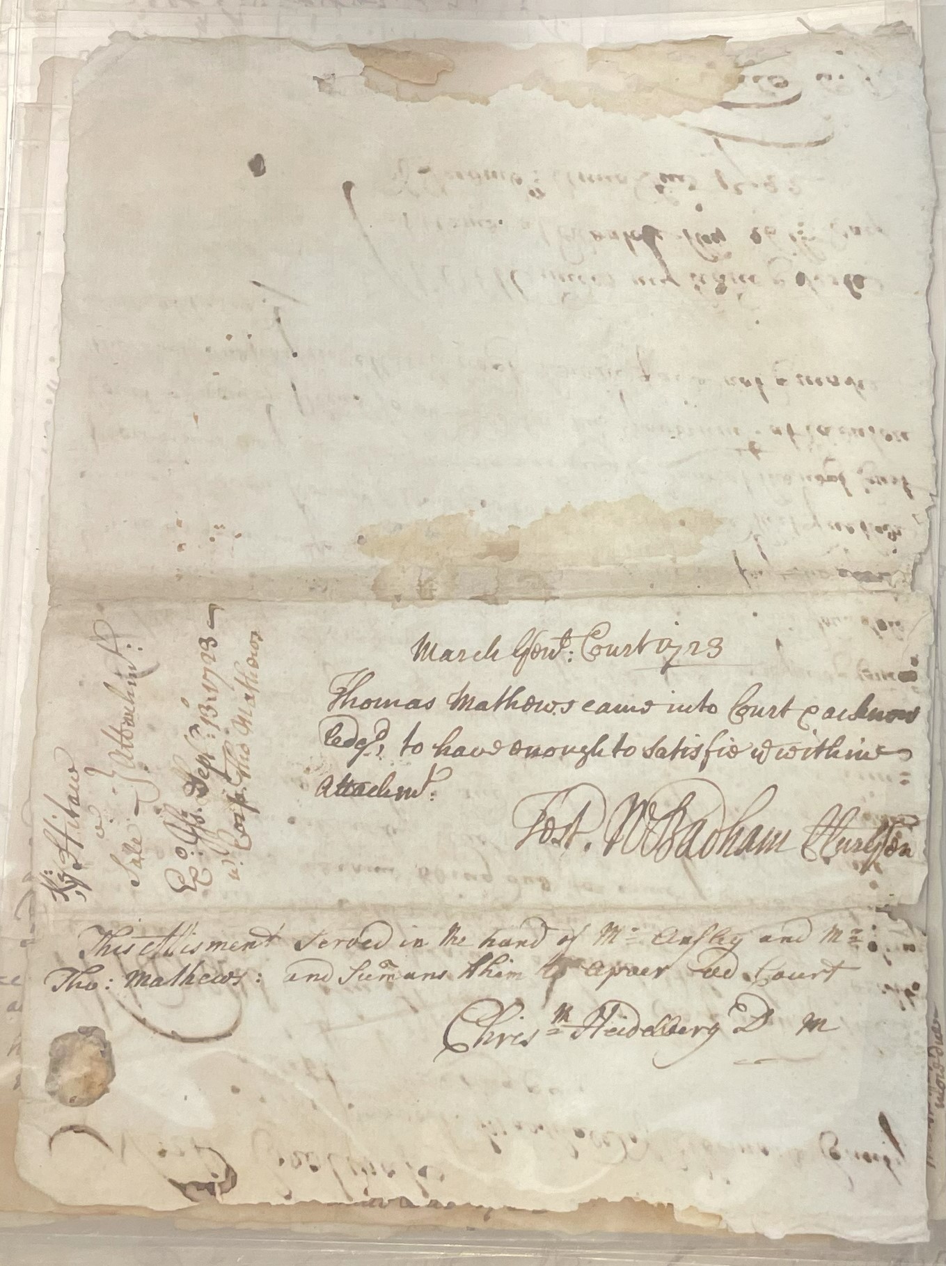 Attachment Bond for John Sale, 26 December 1722, page 2