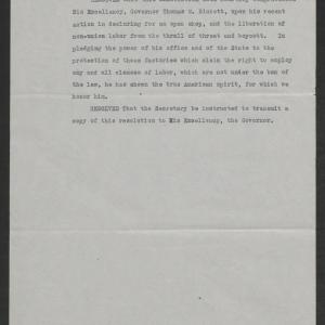 Resolution of the North Carolina Pine Association, July 5, 1919