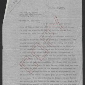 Letter from Thomas W. Bickett to George W. Wilson, October 6, 1919