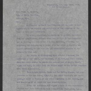 Letter from Citizens of Wilmington to Thomas W. Bickett, August 22, 1919, page 1