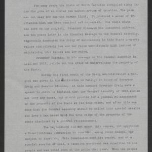 Press Statement by Thomas W. Bickett on the Revaluation Act, February 23, 1920, page 1