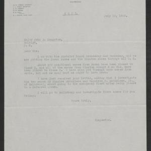 Letter from Cecil C. Broughton to John D. Langston, July 10, 1918