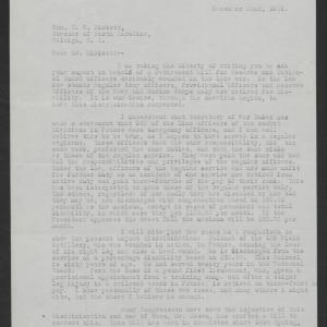 Letter from Norfleet S. Smith to Thomas W. Bickett, December 22, 1919, page 1