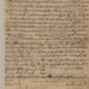Deposition of Charles Rhodes, 16 July 1777