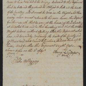 Deposition of Henry Culpeper, 3 September 1777, page 1