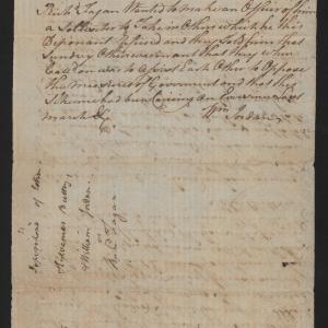 Deposition of William Jordan, circa September 1777
