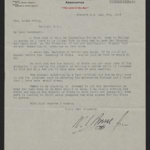 Letter from Breese to Craig, August 9, 1913