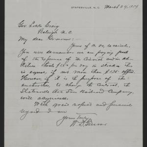 Letter from Turner to Craig, March 24, 1914