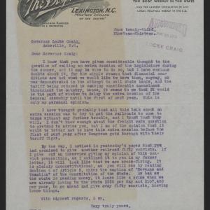 Letter form Varner to Craig, June 23, 1913