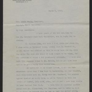Letter from Johnston to Craig, March 8, 1916, page 1