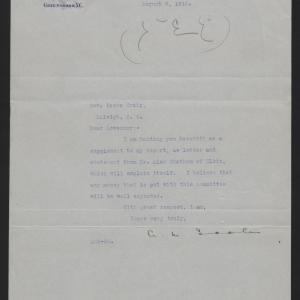 Letter from Scales to Craig, 8 August 1916