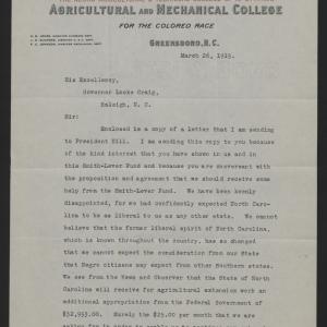 Letter from Dudley to Craig, March 26, 1915