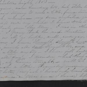 Diary Entry from Margaret Eliza Cotten, 25 December 1853, Page 1