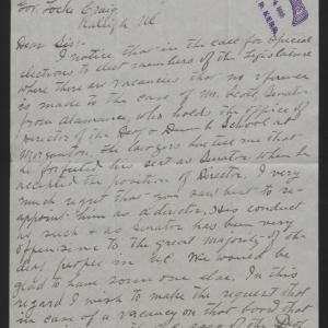 Letter from Taylor to Craig, August 2, 1913, page 1