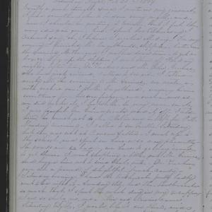 Diary Entry from Margaret Eliza Cotten, 22 February 1854, Page 1