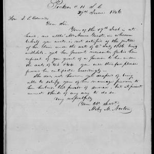 Letter from Miles M. Norton to James L. Edwards, 29 June 1846, page 1