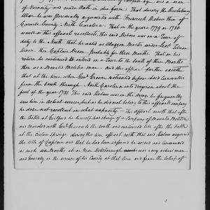 Affidavit of Herndon Haralson in support of a Pension Claim for Rachel Debow, 10 September 1838, page 1