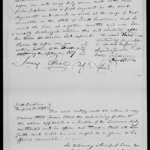 Affidavit of John Hollis in support of a Pension Claim for John Jenkins, 17 September 1827, page 1