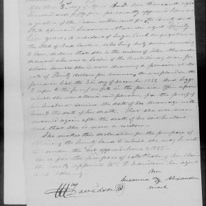 Appointment of William Davidson as Susana Alexander's Power of Attorney, 3 April 1855, page 1