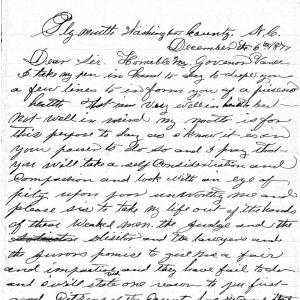 Arden A. Nelson Jr.  to ZBV December 6 1877 page 1