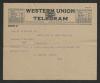 Telegram from Eric O. Shelton to Gov. Thomas W. Bickett, April 19, 1920