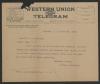 Telegram from Santford Martin to Eric O. Shelton, April 20, 1920