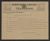 Telegram from the Regional Coal Committee to Thomas W. Bickett, December 12, 1919